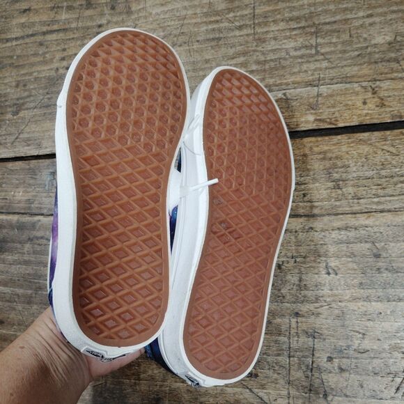 VANS Galaxy Shoes Size 7.5 Sneakers Lace Up Purple Blue Universe - Picture 7 of 9